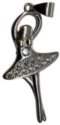 Flippy Pandantiv Argint 925 Balerina Mare cu Pietre (116686)