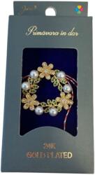 Jolie Martisor cu Brosa Placata cu Aur 24K, Jolie, Ambalaj Carton cu Design, Material Metal, Dimensiune Brosa 2.5-3cm, Auriu/Verde (166065)
