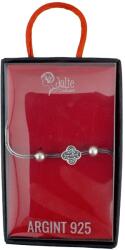 Jolie Silver Brățară Damă din Argint 925, Jolie Silver, Model Snake cu Charm Trifoi, Lungime Reglabilă, Design Elegant și Simbol al Norocului, Greutate 4.8 g, Argintiu (125977)