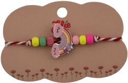 Jolie Martisor Bratara Multicolora pentru Copii, Jolie, din Lemn si Textil, Model Curcubeu (164943)