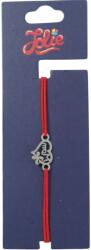 Jolie Martisor Bratara din Inox pentru Copii, Jolie, Textil si Inox, Snur Rosu, Model Inima Mama, Argintiu (135220)