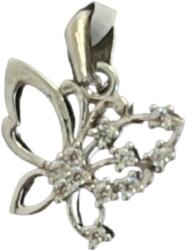 Flippy Pandantiv din Argint 925 Jolie Silver, Model Fluturas Rodiat cu Zirconii, 20 x 15 mm, 1.6 g (116701)