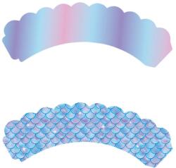Flippy Set 6 Accesorii pentru Prajituri Sirena, Flippy, Colectia Mermaid, 22.7 x 8.7 cm, Albastru/Mov (132617)