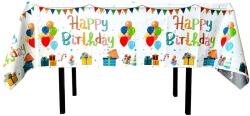 Flippy Fata de Masa, Flippy, din Folie, Imprimeu Happy Birthday cu Baloane, 137 x 274 cm, Alb (130099) Fata de masa
