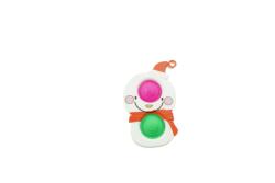 Flippy Jucarie senzoriala antistres, Simple Dimple, Breloc cu 2 bulinute, Om de zapada, Multicolor (107694)