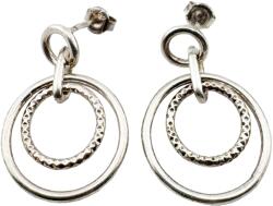 Jolie Silver Cercei Damă din Argint 925, Jolie Silver, Model Cerc în Cerc, Dimensiuni 2.5 x 2 cm, Design Elegant și Modern, Greutate 5.8 g, Argintiu (116756)