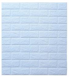 Flippy Set 10 Placi de Tapet, Flippy, Autoadezive, 70 x 77 cm, 3.5 mm Grosime, Suprafata Acoperita 5.3 mp, din PVC, Model Caramida, Albastru Deschis (135747)