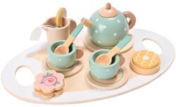 Flippy Set de Ceai Flippy, din Lemn, 15 Piese, Vopsea Ecologica, +36 Luni, Multicolor Pastel (125829)