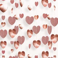 Flippy Banner cu Inimioare, Flippy, Tip Franjuri, 4 m, Rola de Ata Inclusa, Roz cu Sclipici (131263)