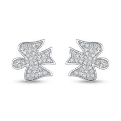 Jolie Silver Cercei pentru Dame, Jolie Silver, din Argint 925, model Inger, Pietre Zirconia, 1 g, Argintiu (125993)