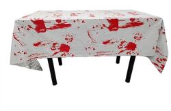 Flippy Fata de Masa, Flippy, din Folie, Imprimeu Halloween - Help Me, 137 x 274 cm, Alb/Rosu (130103) Fata de masa