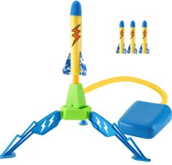 Flippy Jucarie pentru Copii, Flippy, Lansator de Rachete cu Piciorul, un Singur Lansator, 3 Rachete cu Lumini, 40.5 cm Inaltime, Multicolor (132930)