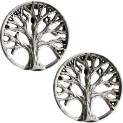 Jolie Silver Cercei Damă din Argint 925, Jolie Silver, Model Copăcel Rodiat, Design Elegant și Delicat, Greutate 1.7 g, Argintiu (115388)