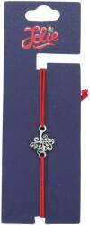 Jolie Martisor Bratara din Inox pentru Copii, Jolie, Textil si Inox, Snur Rosu, Model Copac, Argintiu (135210)