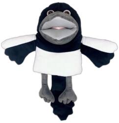 Flippy Papusa de Mana pentru Teatru de Papusi, Flippy, din Plus, 30 cm, Model Pasare, Alb/Negru (161808)