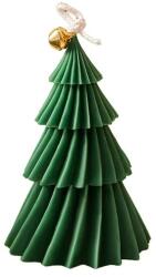 Flippy Lumanare de Craciun Parfumata, Flippy, Lumanare Rotativa cu Aromaterapie, Model Brad de Craciun forma Lunga, din Ceara de Soia, 11 x 8 x 8 cm, Verde (161494)