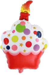 Flippy Balon din Folie Metalizata, Flippy, Figurine Dulciuri, Model 2, Tematica Prajitura Aniversara, 68x44 cm, Ambalaj Individual, Pai Inclus, Umflare cu Aer sau Heliu, Multicolor (127294)