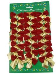 Flippy Set 24 Fundite Decorative pentru Brad de Craciun, Flippy, Rosu-Auriu, din Poliester, Decoratiuni Festive, 5 x 6 cm (103923)