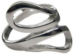 Flippy Inel pentru Dama Argint 925, Jolie, Model Sarpe Dublu 3.5 gr, Marimea 58, 2.5 x 2 cm, Argintiu (131813)