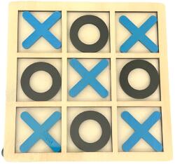 Flippy Jucarie Montessori Tic Tac Toe, Flippy, Educativa, Interactiva, din lemn, X si O, 9 Piese, 14.3x14.3 cm, Albastru Negru (126530)
