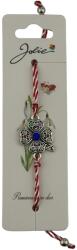 Jolie Martisor Bratara cu Snur Alb Rosu Reglabil, Jolie, Model Trifoi cu Patru Foi Multicolor, Jolie (165212)