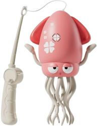 Flippy Caracatita Dansatoare, Flippy, +3 Ani, 3 Moduri, din ABS, Incarcare USB, cu Undita Inclusa, 12.6 x 7.6 x 20.7 cm, Roz (161599)