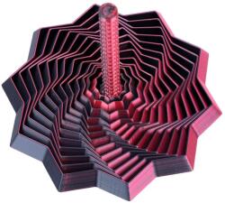 Flippy Jucarie Decompresie, Flippy, Model Stea 3D, DuoChrome, Maner Spirala, Turn Magic Geometric, Multiple Forme, Anti-stress, 8.6 cm, Negru/Rosu (164027)