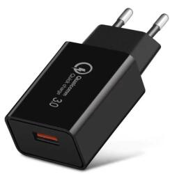 Flippy Incarcator Retea Fast Charge 5V3A, Flippy, Capat STANDARD EUROPEAN QC 3.0, 18W, Fara Cablu, Negru (161968)