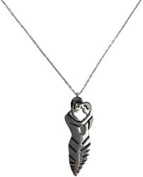 Flippy Colier din Argint 925, Jolie Silver, Model Cuplu Îmbrățișat, Design Simbolic, Finisaj Lucios, Lungime 41.5 cm, Argintiu (102817)