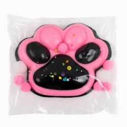 Flippy Jucarie Antistres Squishy, Flippy, Revenire Lenta, Model Labuta de Pisica, Squishy, BIG 12.5 x 10.5 cm, 220 g, Model 16, Roz Transparent Negru (136072)