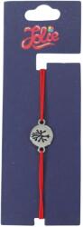 Jolie Martisor Bratara din Inox pentru Copii, Jolie, Textil si Inox, Snur Rosu, Model Banut, Argintiu (135215)