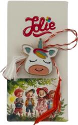Jolie Martisor pentru copii, Jolie, Material Metal, Ambalaj Carton cu Design, Dimensiune Brosa Aproximativ 2x2 cm, Multicolor, Model Unicorn (134721)