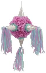 Flippy Pinata Rotunda pentru Petrecere, Flippy, Detalii Argintii, din Hartie si Carton, Pinata pentru Copii, 76 x 50 x 50 cm, Roz (161637)