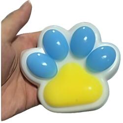 Flippy Jucarie Antistres Squishy, Flippy, cu Revenire Lenta, Squeeze Pinch Family, Model Cat Paw, 12.5x10.5 cm, 220g, Ambalaj Transparent, Model 019, Multicolor (161418)