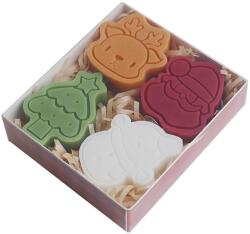 Flippy Set 4 Lumanari Parfumate, Flippy, Model Craciun, din Parafina, 10.2 x 9.1 x 2.7 cm, Multicolor (133994)