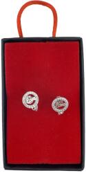 Jolie Silver Cercei din Argint 925, Jolie Silver, pentru Dama, Model Love in Cerc cu Cristale, 1.6 g, Design Minimalist Elegant, Argintiu (125991)