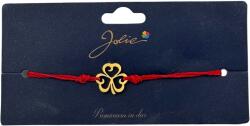 Jolie Martisor Bratara Primavara, Textil si Inox, Jolie, Snur Rosu, Model Trifoi, Auriu (165190)