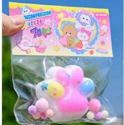 Flippy Jucarie Antistres Squishy, Flippy, cu Revenire Lenta, Labuta de Pisica Pufoasa, 7.5 cm, Ambalaj Transparent, Model 27056, Multicolor (161434)