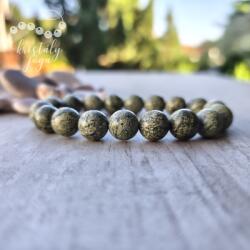 Kristály Jóga Shop Világos nemesszerpentin 10 mm-es ásvány karkötő