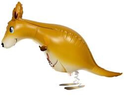 Flippy Balon din Folie Metalizata, Flippy, Figurina Animata, Model Cangur, 102x34 cm, Ambalaj Individual, Pai Inclus, Umflare cu Aer sau Heliu, Maro (134169)
