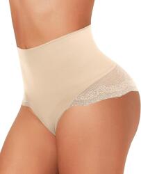 Figninget Chiloti modelatori tanga cu talie inalta, Control abdomen, Din dantela, Fara cusaturi vizibile, Figninget, Bej, Marime S