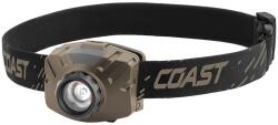 Coast Lanterna frontala LED COAST FL70R, focus ajustabil, 515 lumeni, 3 moduri lumina, rezistenta la apa & praf, acumulator + 3 baterii AAA incluse, cablu alimentare USB-C inclus, maro