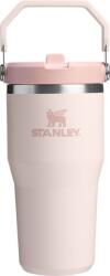 STANLEY Pahar termic IceFlow Rose Quartz cu mâner și pai, 590 ml (10-12044-044)