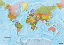  A Világ (The World) falitérkép 100*70 cm - mágnessel jelölhető, keretezett