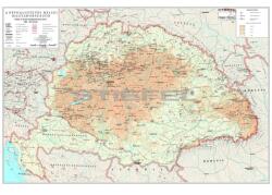  A népdalgyűjtés helyei Magyarországon - Kodály és Bartók népdalgyűjtésének helyei , 140*100 cm - laminált, faléces