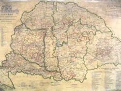  Magyarország borászati térképe 1884 falitérkép 100*70 cm - mágneses keretezett