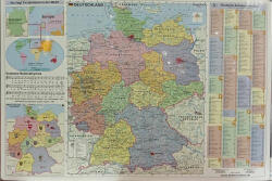 Németország közigazgatása / domborzata 65*45 cm - asztali könyöklő
