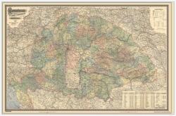  Magyarország 1903 falitérkép (Közigazgatási Homolka József)