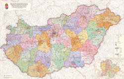  Magyarország országgyűlési egyéni választókerületei 140*90 cm falitérkép 2025 - TÖBB MÉRET - vízálló, szakadásálló