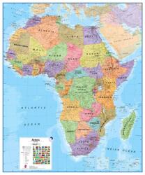  Afrika közigazgatás falitérkép 100*120 cm - térképtűvel szúrható, keretezett